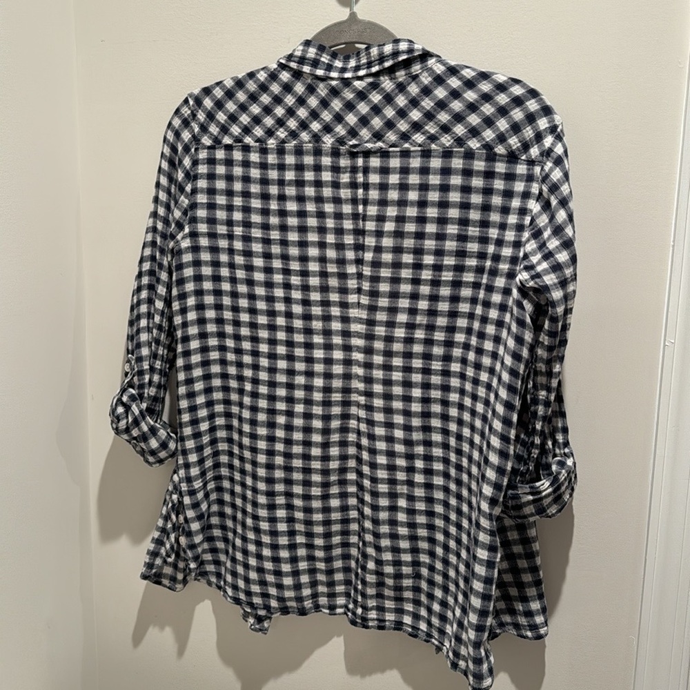 C&C Blue Checkered Button Down - image 3